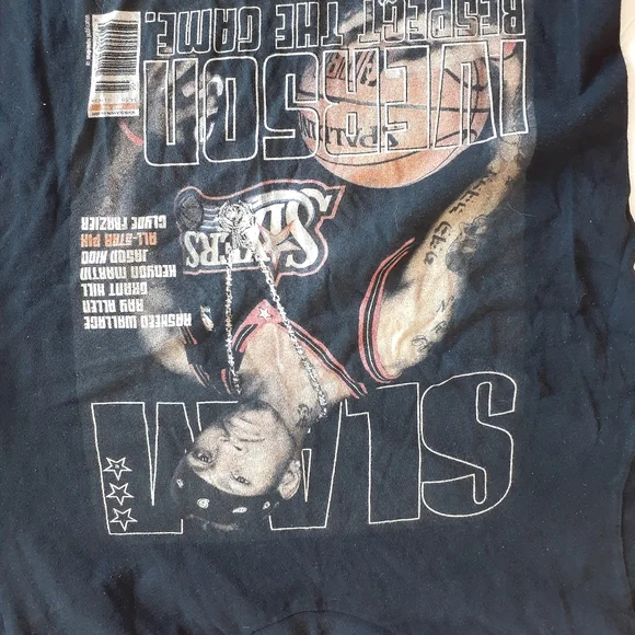 Vintage 2000 Mitchell & Ness Allen Iverson 76ers Tee Shirt Size Small - Picture 10 of 11